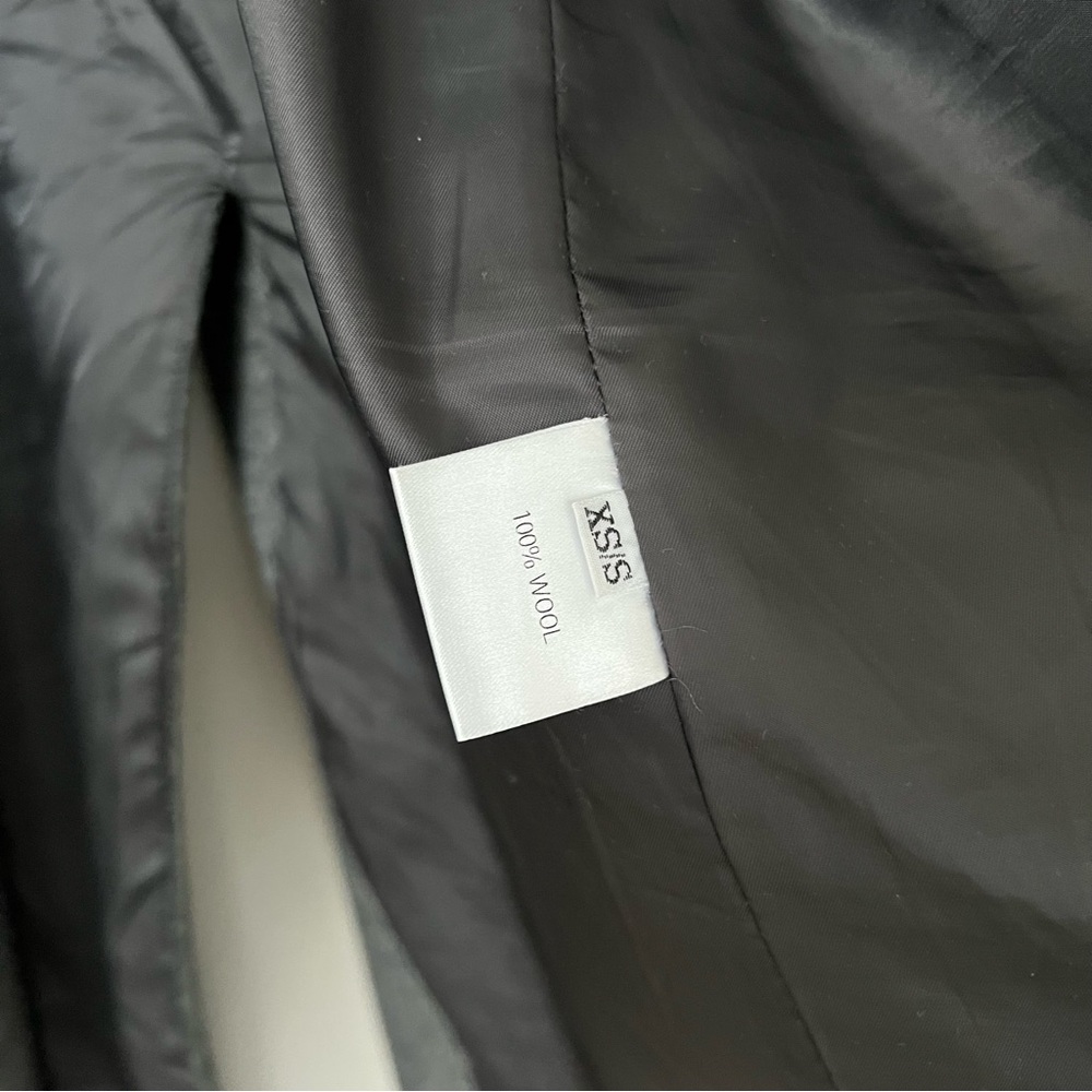 THE FRANKIE SHOP Anya Charcoal Oversized Wool Coat - Picture 16 of 16